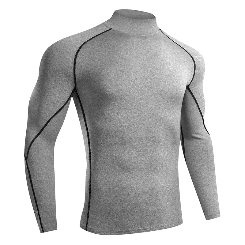 Dynamic Fitness Men's Long Sleeve Compression Running Shirt – Quick Dry Gym T-Shirt