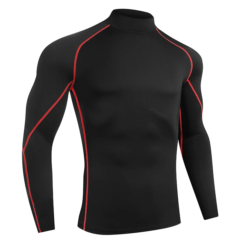 Dynamic Fitness Men's Long Sleeve Compression Running Shirt – Quick Dry Gym T-Shirt