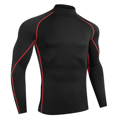 Dynamic Fitness Men's Long Sleeve Compression Running Shirt – Quick Dry Gym T-Shirt