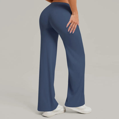 Dynamic Fitness Women's Hip-Lift Straight Leg Yoga Pants – Wide Leg Running & Fitness Leggings