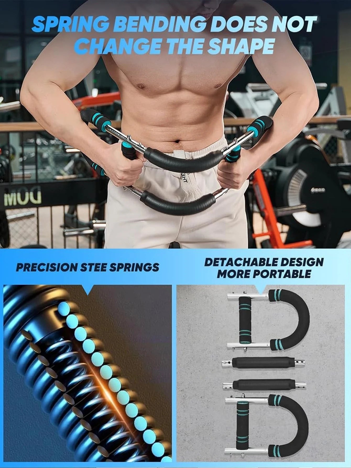 Dynamic Fitness Adjustable Chest Expander – 5-Cord Upper Body & Arm Resistance Trainer