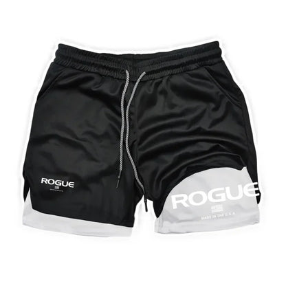 Rogue Gyms Men's Sports Shorts  Four Seasons Sportswear 2-in-1  Double Layer Tight Shorts  Sports Shorts