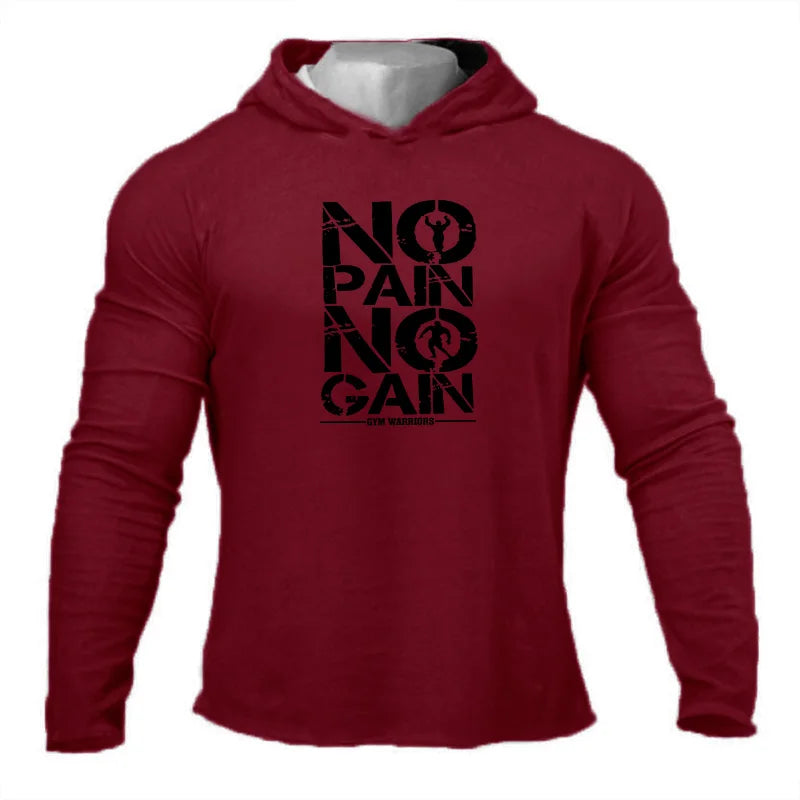 Dynamic Fitness Men's Hooded Long Sleeve Fitness Hoodie – Spring & Autumn Athletic Sweatshirt