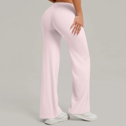 Dynamic Fitness Women's Hip-Lift Straight Leg Yoga Pants – Wide Leg Running & Fitness Leggings