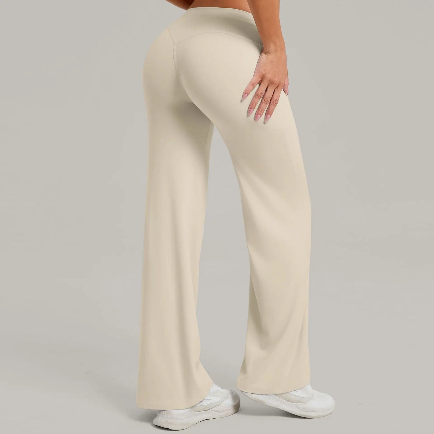 Dynamic Fitness Women's Hip-Lift Straight Leg Yoga Pants – Wide Leg Running & Fitness Leggings