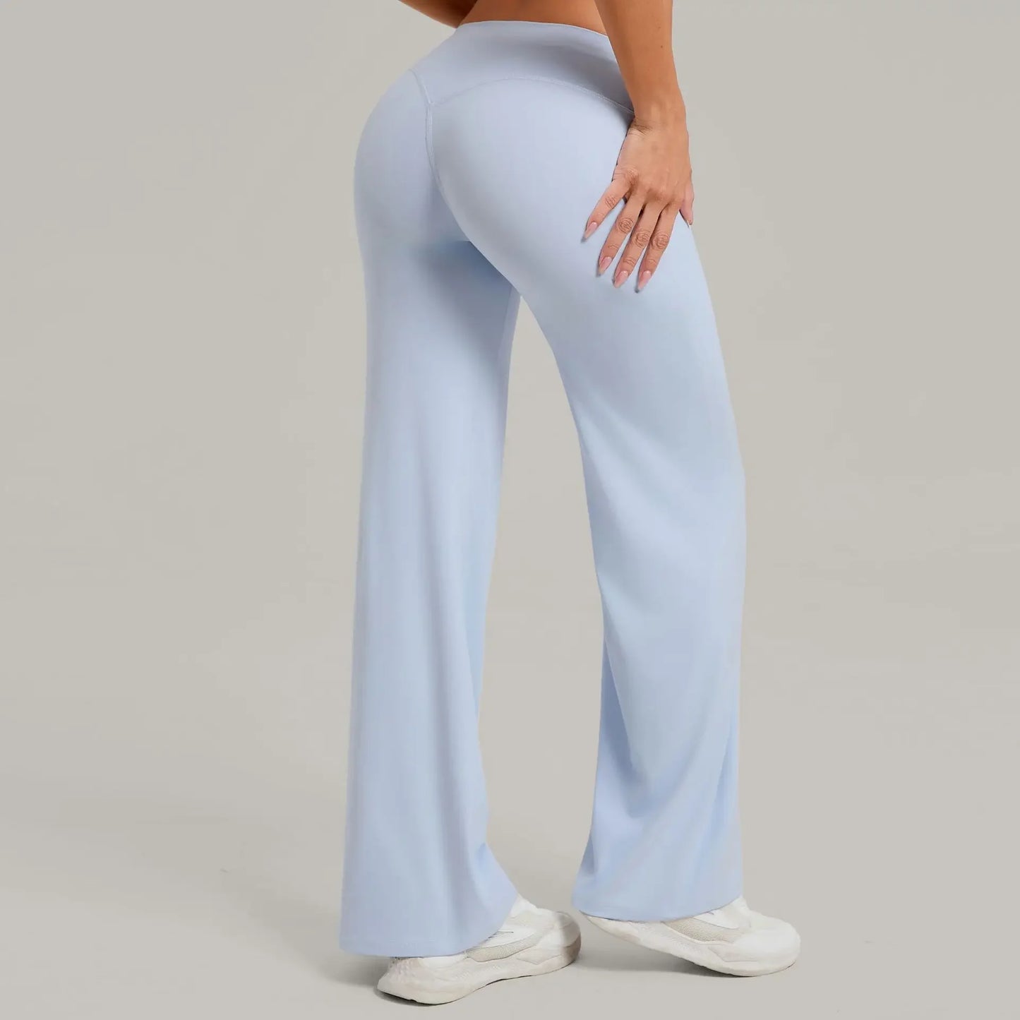 Dynamic Fitness Women's Hip-Lift Straight Leg Yoga Pants – Wide Leg Running & Fitness Leggings