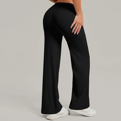 Dynamic Fitness Women's Hip-Lift Straight Leg Yoga Pants – Wide Leg Running & Fitness Leggings