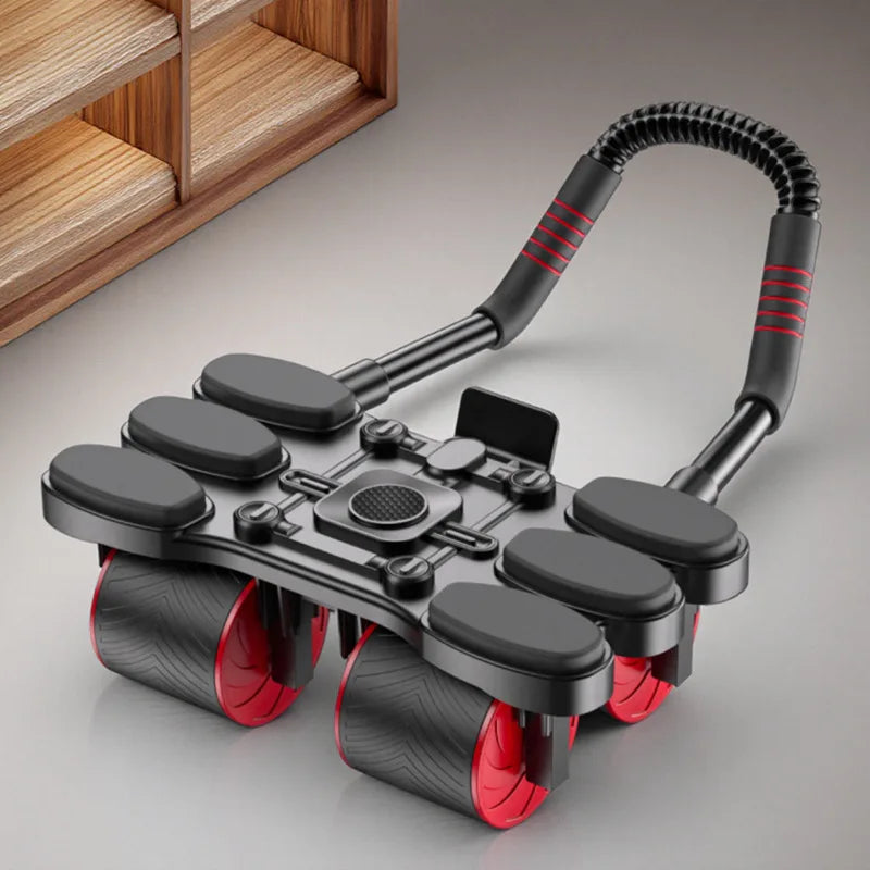 Dynamic Fitness Four-Wheel Ab Roller Trainer – Core & Waist Strength Training Wheel