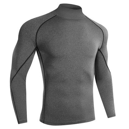 Dynamic Fitness Men's Long Sleeve Compression Running Shirt – Quick Dry Gym T-Shirt