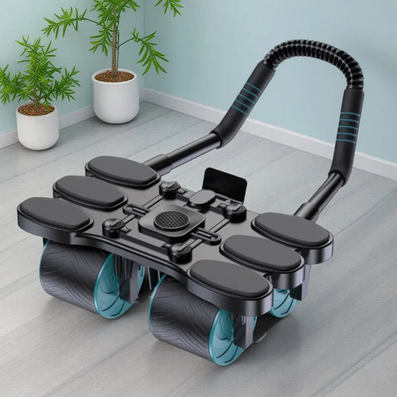 Dynamic Fitness Four-Wheel Ab Roller Trainer – Core & Waist Strength Training Wheel