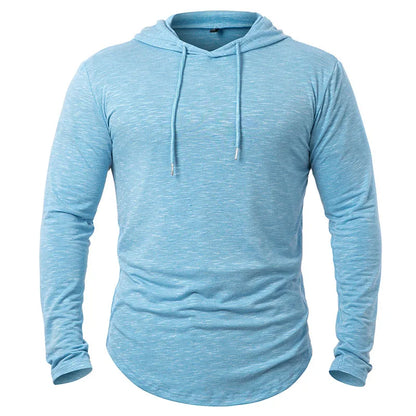 Dynamic Fitness Men's Lightweight Athletic Hoodie – Long Sleeve Gym & Running Pullover