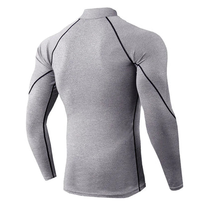 Dynamic Fitness Men's Long Sleeve Compression Running Shirt – Quick Dry Gym T-Shirt
