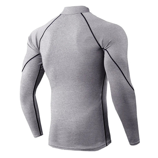 Dynamic Fitness Men's Long Sleeve Compression Running Shirt – Quick Dry Gym T-Shirt