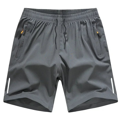 Men’s Gym Sports Shorts – Breathable Polyester Athletic Shorts with Zipper Pocket