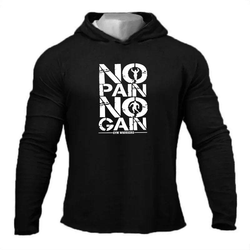 Dynamic Fitness Men's Hooded Long Sleeve Fitness Hoodie – Spring & Autumn Athletic Sweatshirt
