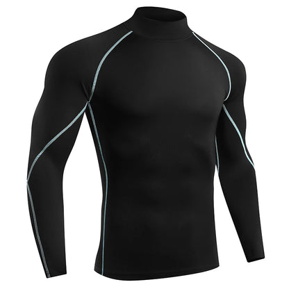 Dynamic Fitness Men's Long Sleeve Compression Running Shirt – Quick Dry Gym T-Shirt