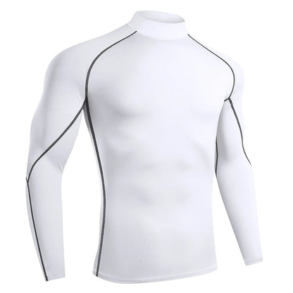 Dynamic Fitness Men's Long Sleeve Compression Running Shirt – Quick Dry Gym T-Shirt