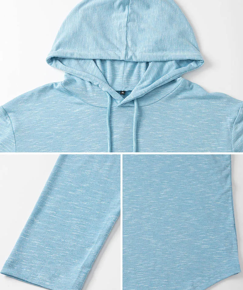 Dynamic Fitness Men's Lightweight Athletic Hoodie – Long Sleeve Gym & Running Pullover