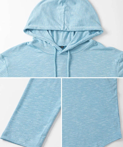 Dynamic Fitness Men's Lightweight Athletic Hoodie – Long Sleeve Gym & Running Pullover