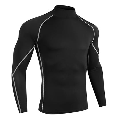 Dynamic Fitness Men's Long Sleeve Compression Running Shirt – Quick Dry Gym T-Shirt