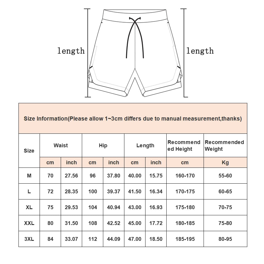 Men’s Running Shorts – Lightweight Polyester Gym & Training Shorts