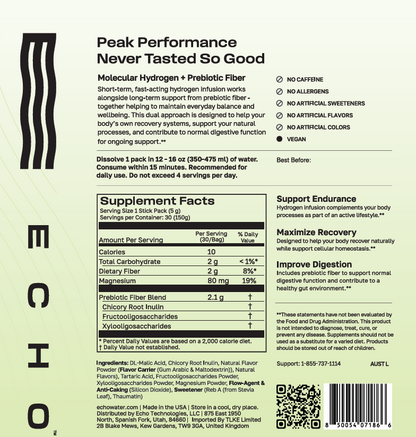 Hydrogen Prebiotic Stick Pack (30-pack)