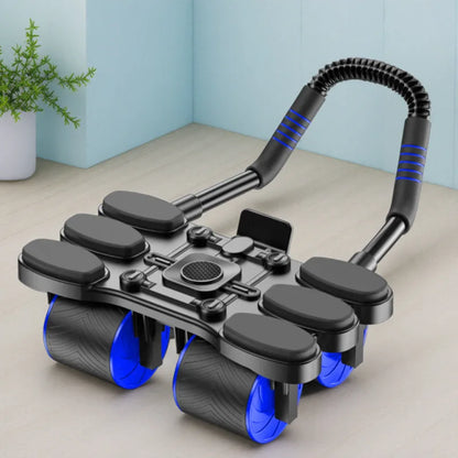 Dynamic Fitness Four-Wheel Ab Roller Trainer – Core & Waist Strength Training Wheel