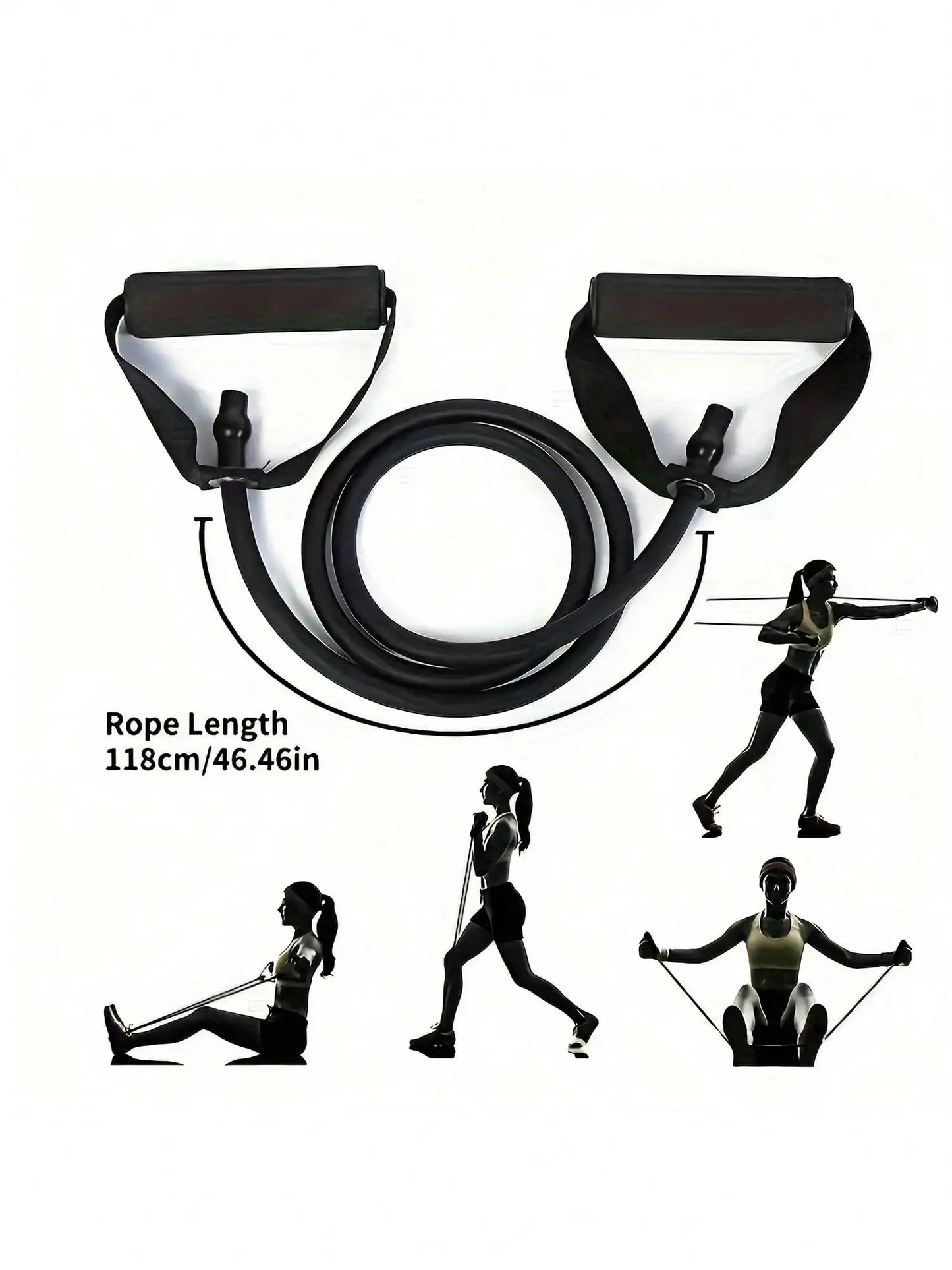 Dynamic Fitness 30LB Resistance Bands with Handles – Home Gym Strength Training Set