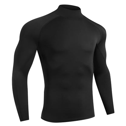 Dynamic Fitness Men's Long Sleeve Compression Running Shirt – Quick Dry Gym T-Shirt
