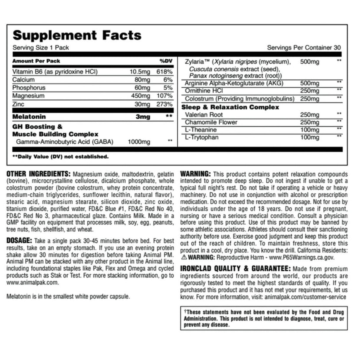 Universal Nutrition Animal Pak PM