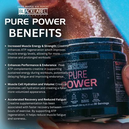 BLACKLABEL Pure Power – Stimulant-Free Pre-Workout for Strength & Endurance