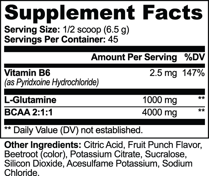 Dynamic Fitness BCAA Powder – Fruit Punch